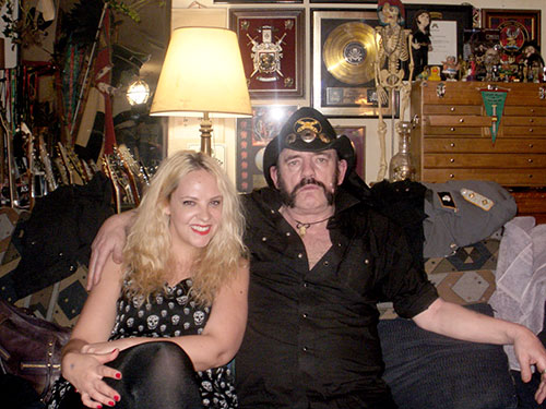 Sarah Myers and Lemmy Kilmister
