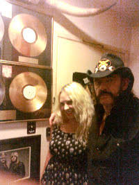 Sarah Myers and Lemmy Kilmister